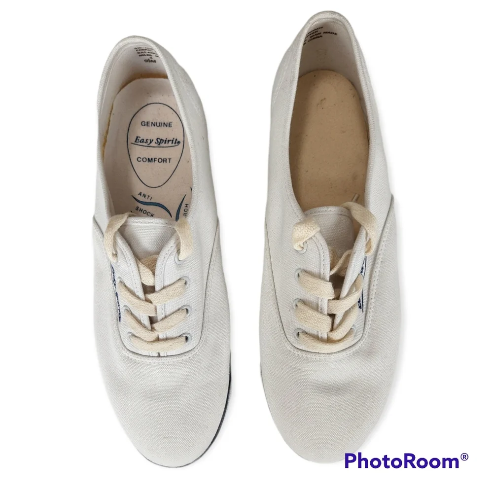 Easy Spirit Nautical White Canvas Sneakers size 9.5